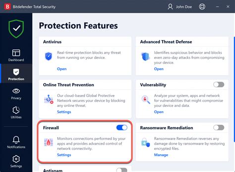 does bitdefender have a firewall.